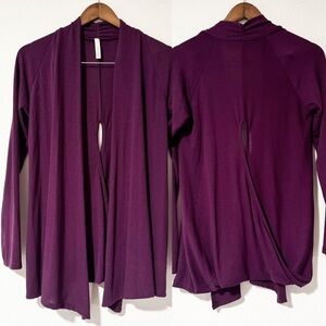 Gilli Minimalist Cross Back Open Front Cardigan Jacket Sweater Sz Medium